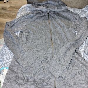 Gray Zip-Up Hoodie